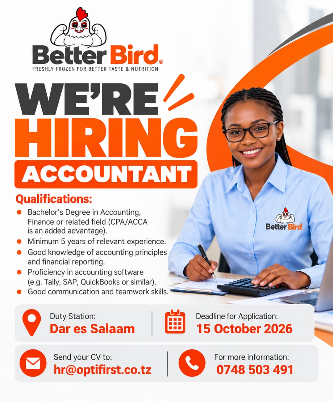 Optifirst Tanzania Ltd recruitment poster